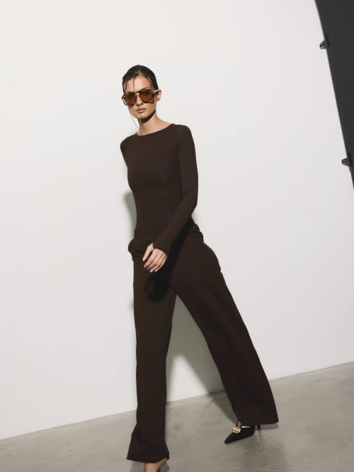 KOMPLET BODY SELLA + SPODNIE LIO BROWN