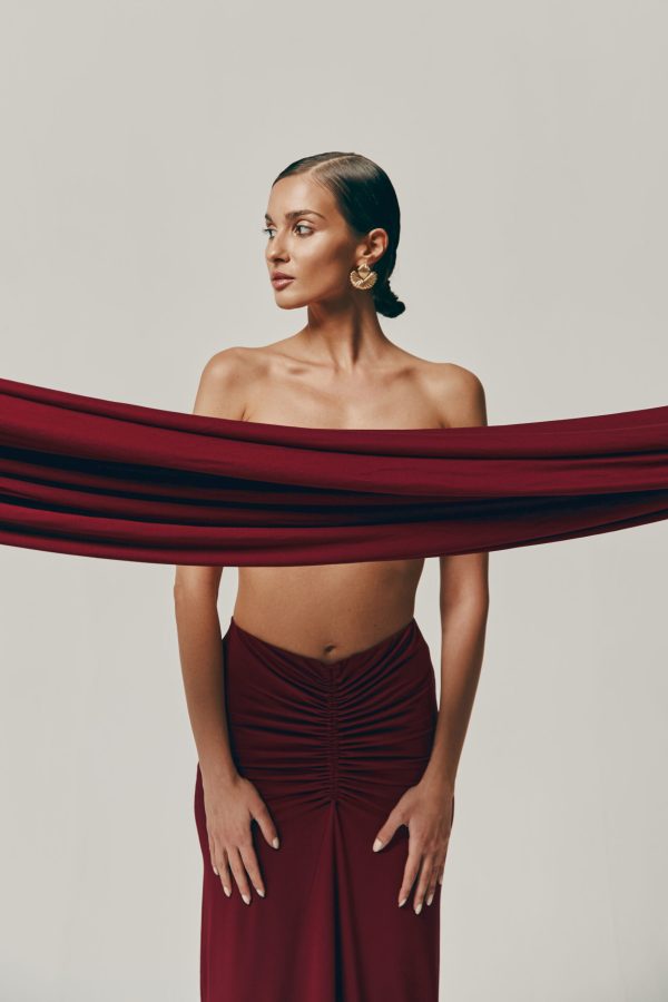 SPÓDNICA IRIS BURGUND