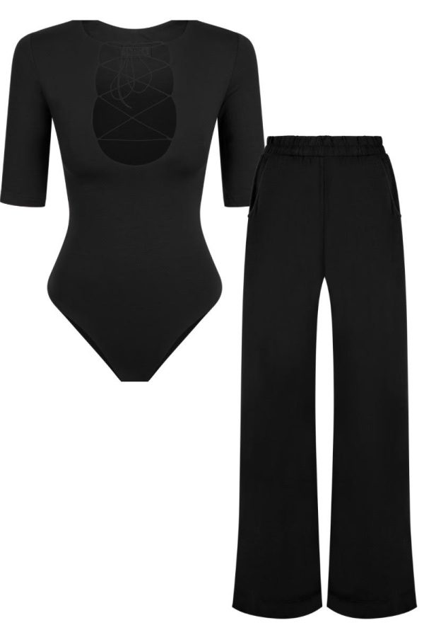 KOMPLET BODY ISLA + SPODNIE LIO BLACK