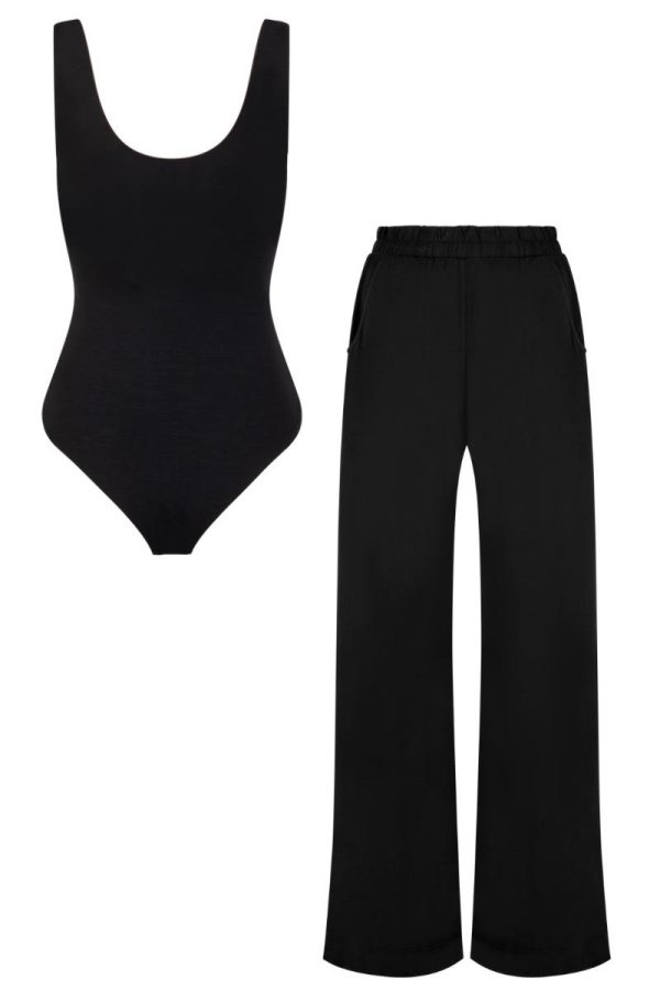 KOMPLET BODY ZALLA + SPODNIE LIO BLACK